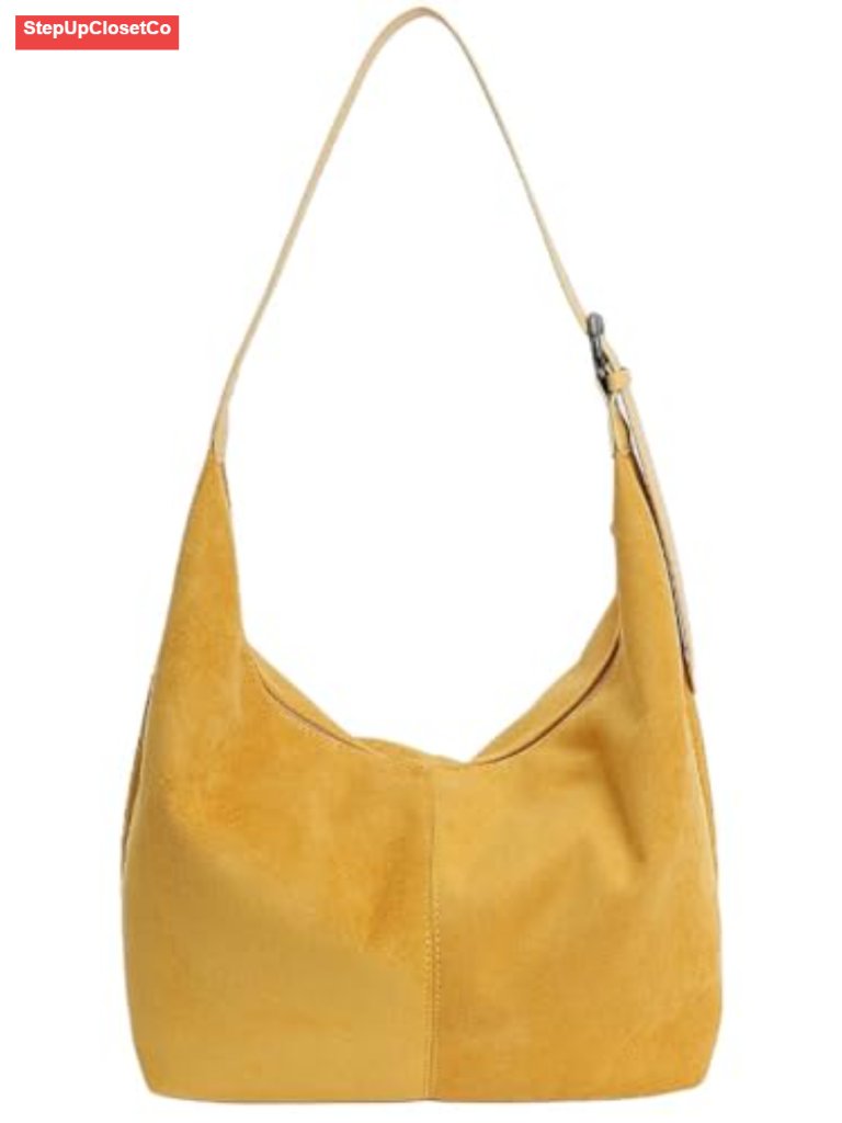Suede Pu Dumpling Hobo Shoulder Bag Convertible Crossbody Handbag